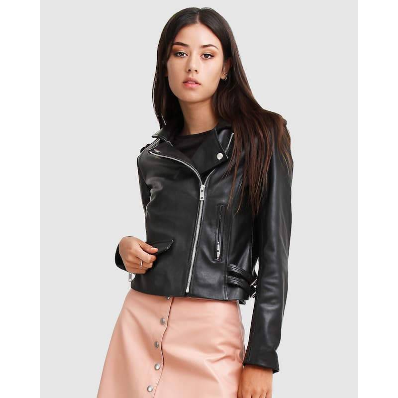Just Friends Leather Jacket - XS - Black