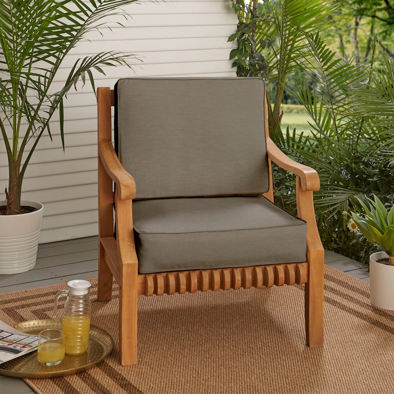 Sunbrella Instinct Dune Indoor/Outdoor Deep Seating Cushion Set, Corded
