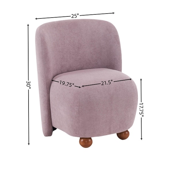 dimension image slide 1 of 8, Christopher Knight Home - Eliana Modern Teddy Fabric Accent Chair with Curved Backrest and Legs