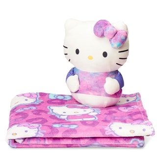Sanrio Hello Kitty Hugger Pillow and Silk Touch Throw Blanket Set