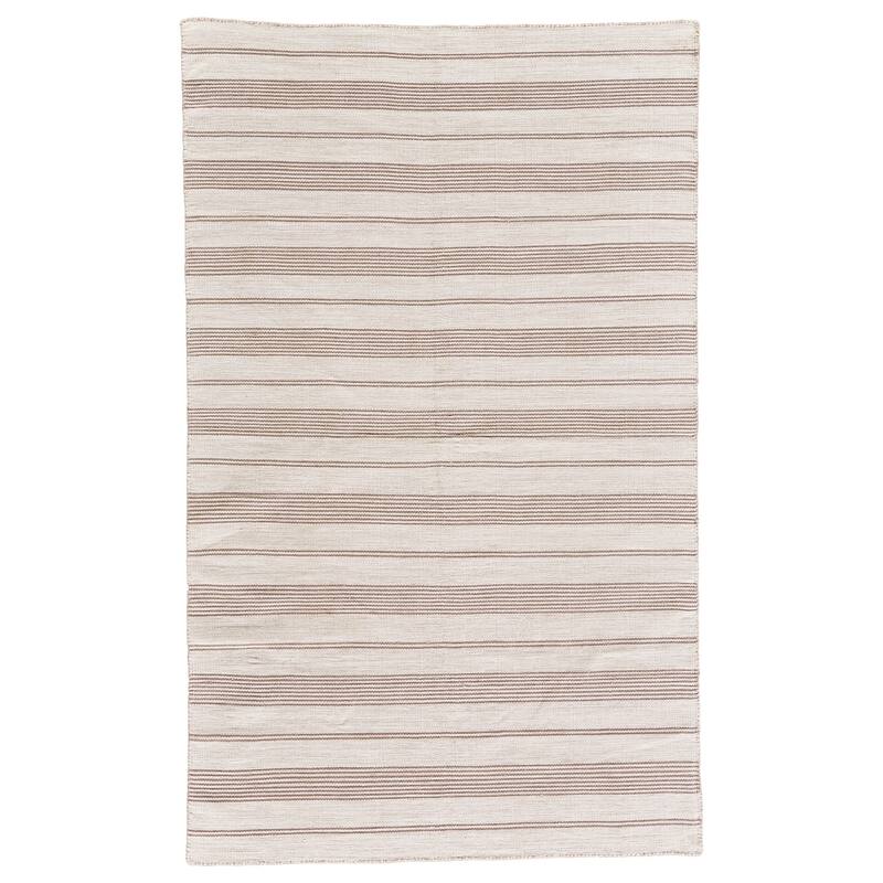 Feizy FZRG60516 Glennview Pass 5' x 8' Polyester Hand Woven Nautical - Portobello Bisque