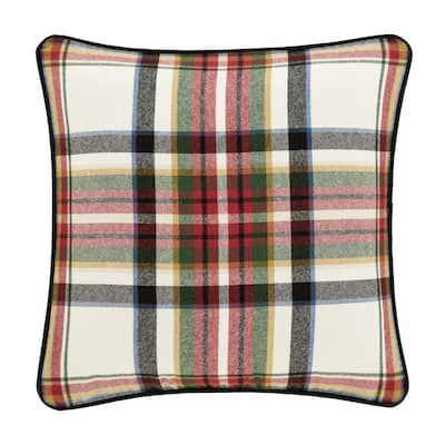 Christopher Plaid 20" Square Decorative Throw Pillow