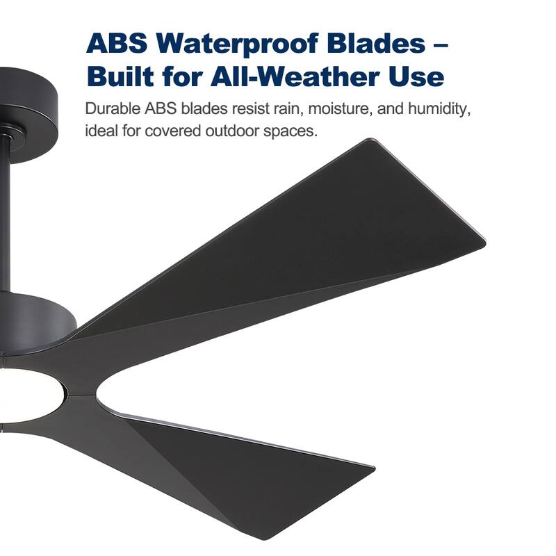 MLiAN 54 In. 4 -ABS Blades Wet Rated Outdoor Ceiling Fan with Remote