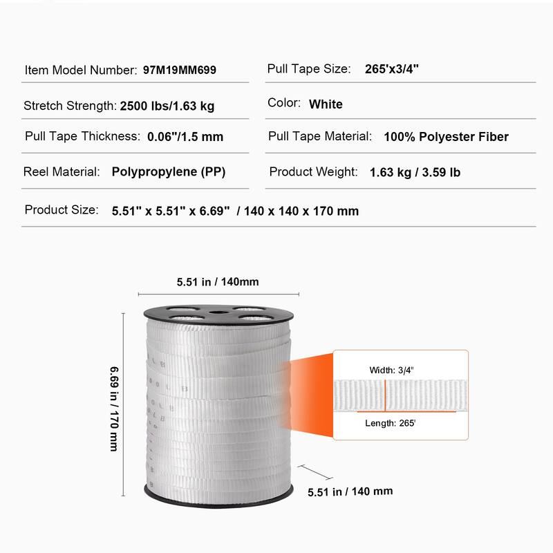 Polyester Pull Tape for Packaging, Gardening, Commercial Electrical, Conduit Work