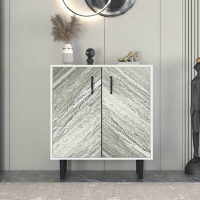 Buffet Cabinet with 2 Doors Modern, Freestanding Sideboard Storage Cabinet Entryway Floor Cabinet
