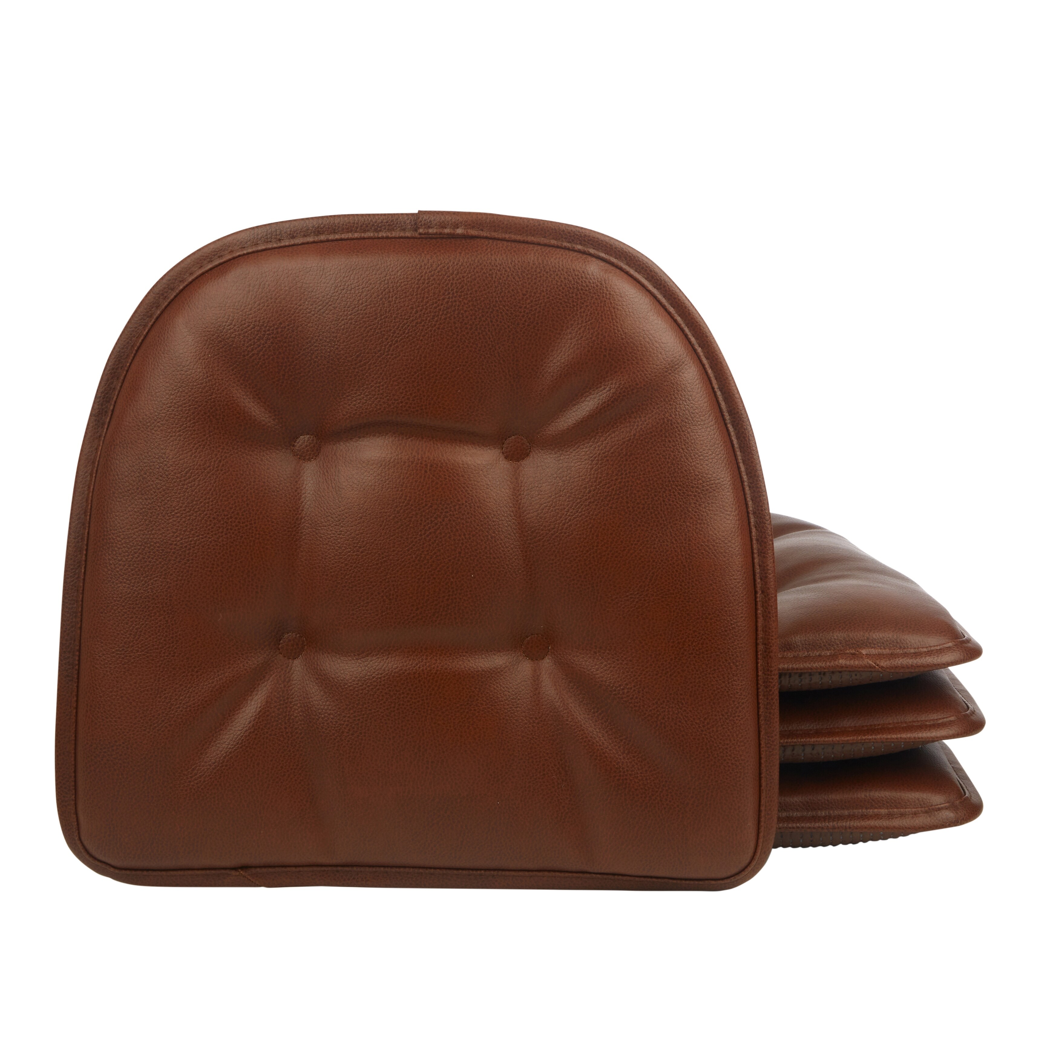 Klear Vu St. Germain Faux Leather Dining Chair Cushion Set Set of
