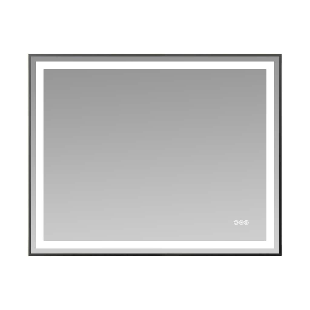 Modern LED Bathroom Mirror with Adjustable Color Temperature and Anti-Fog Dimmable Light - 40” x 32” x 0.16”