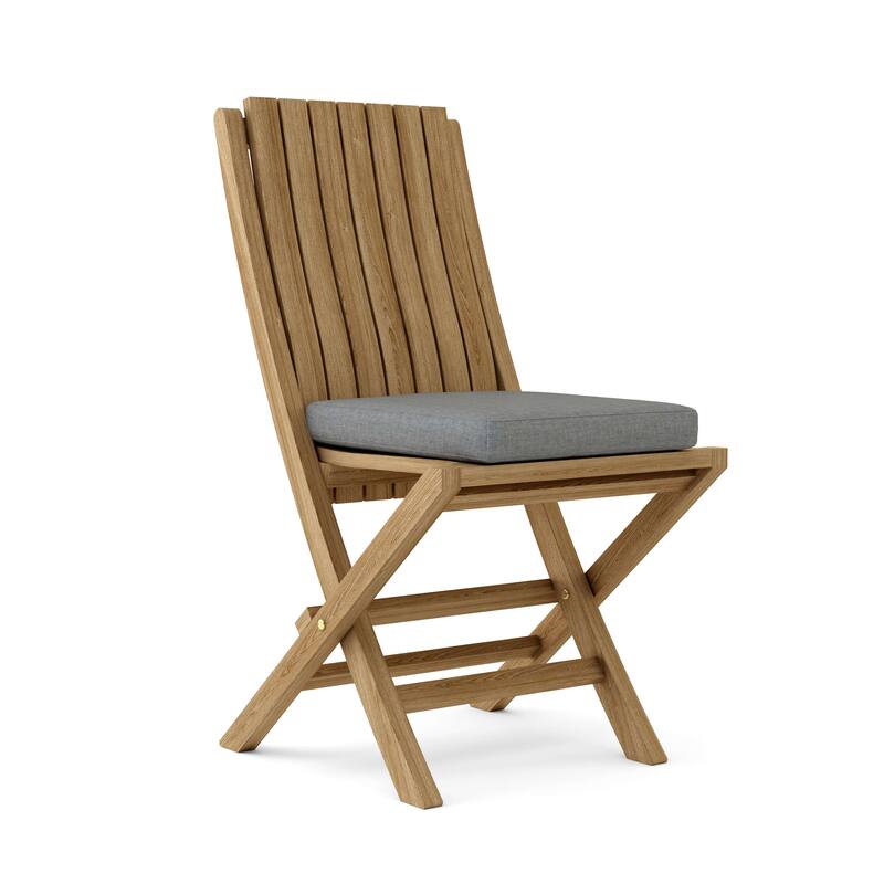 Comfort Teak Outdoor Dining Chair - Foldable (Set of 2) - N/A