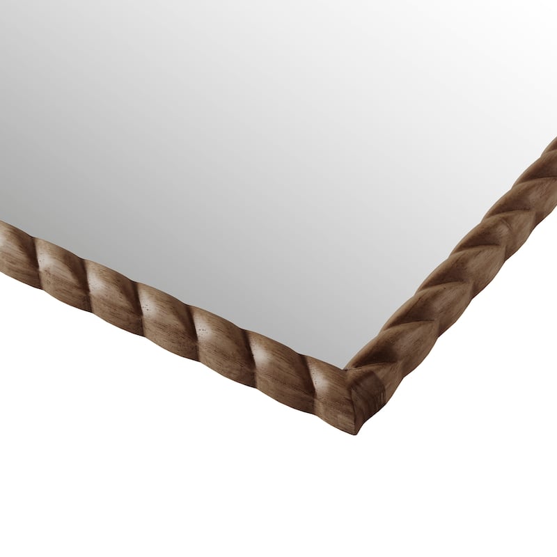 Madison Park Montra Arched Braided Wood Wall Mirror - N/A