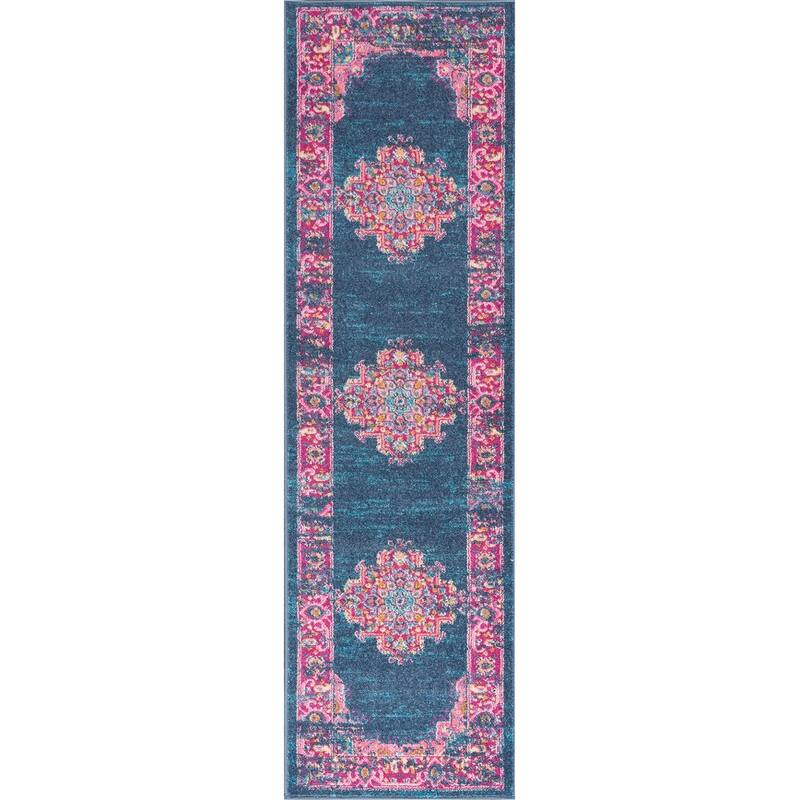 Porch & Den Dobbin Vintage Persian Medallion Farmhouse Area Rug