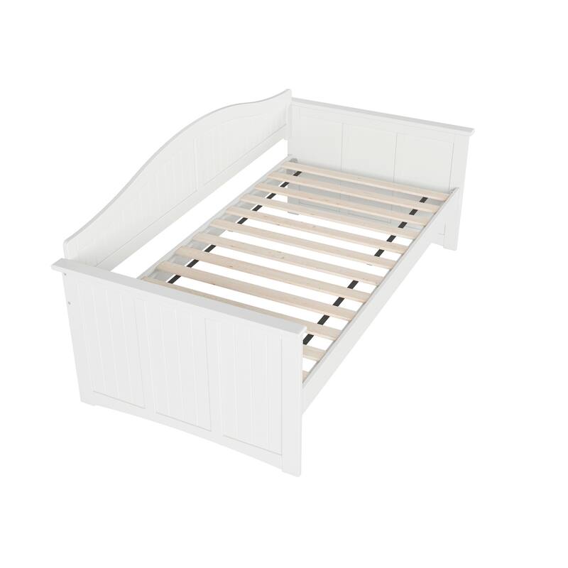 Twin Daybed - White Wood Daybed with Beadboard - Elegant & Durable Furniture - 78"L x 40"D x 34.63"H