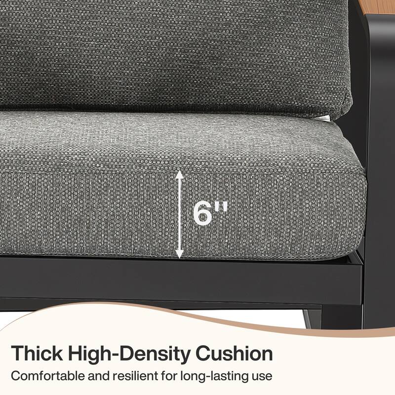 Outdoor Patio Conversation Sofa Set with Cushions