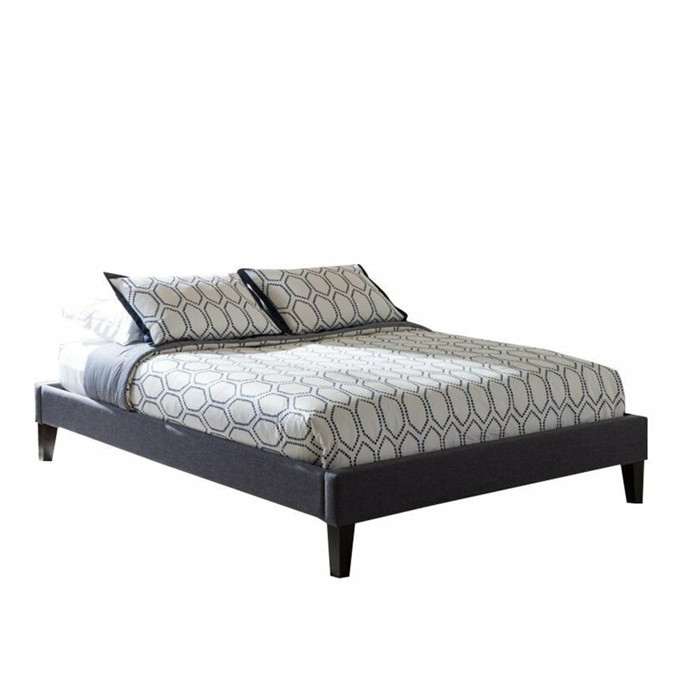 Queen Modern Platform Bed Dark Gray - Bed Bath & Beyond - 37433725