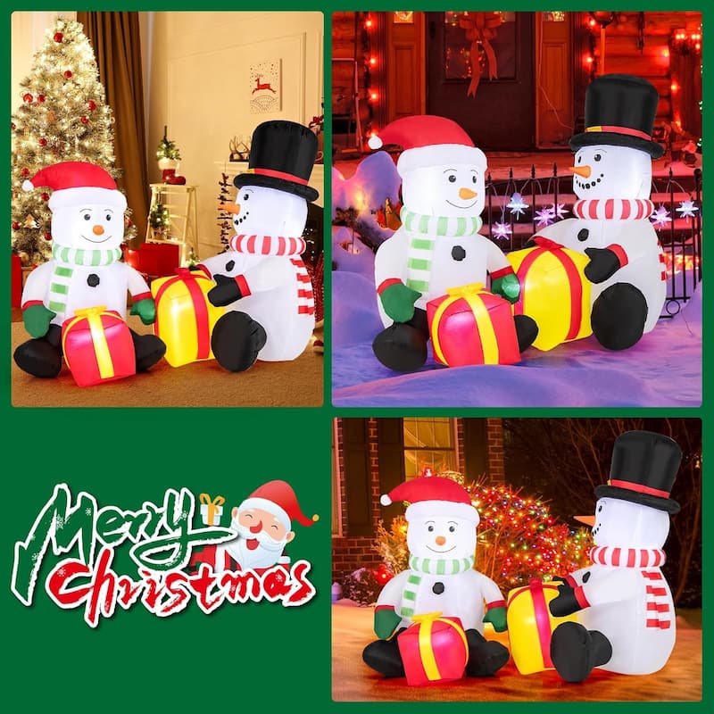 Christmas Inflatables Outdoor Indoor Cute Blow Up Christmas Decoration - Multi-colored
