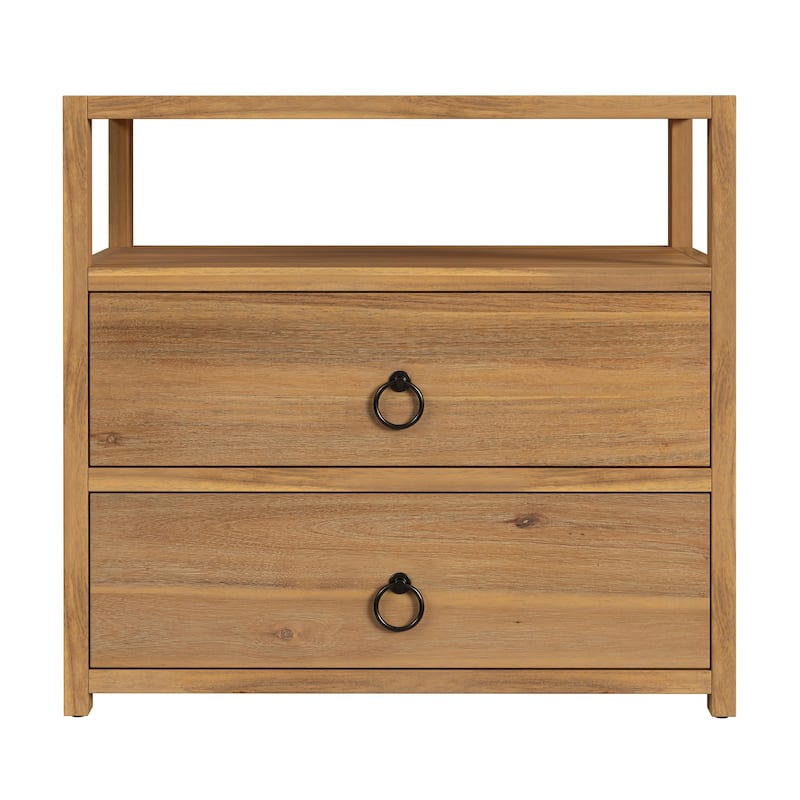 Lark 2-Drawer Wide Nightstand