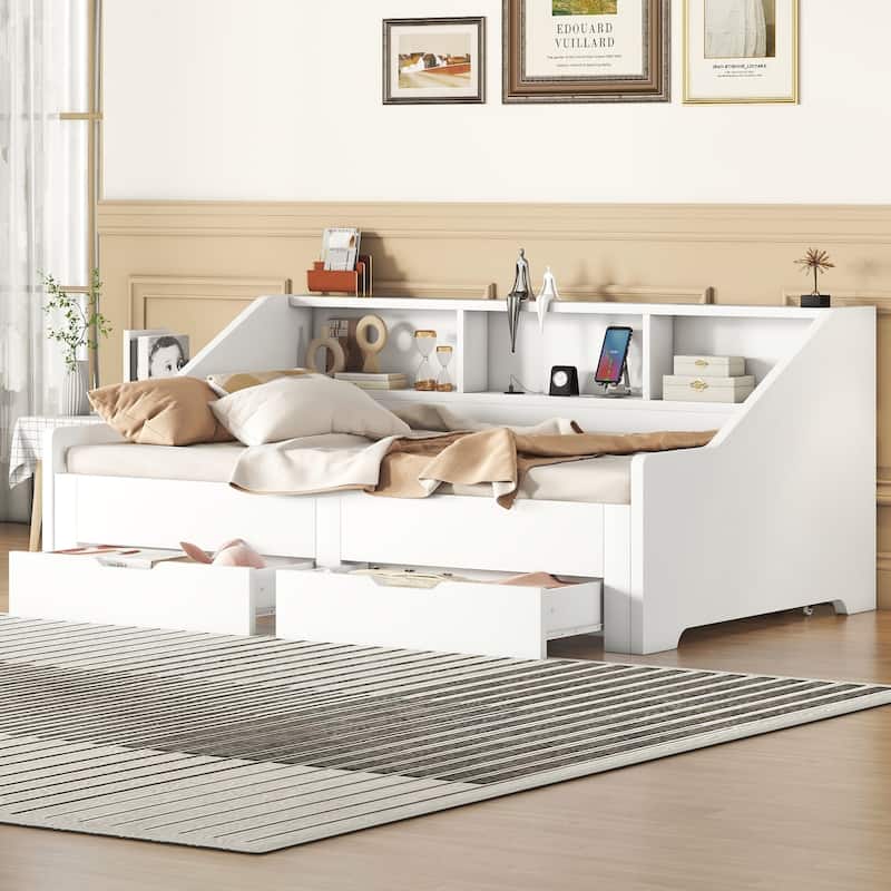 Twin to King Size Daybed Frame with Storage