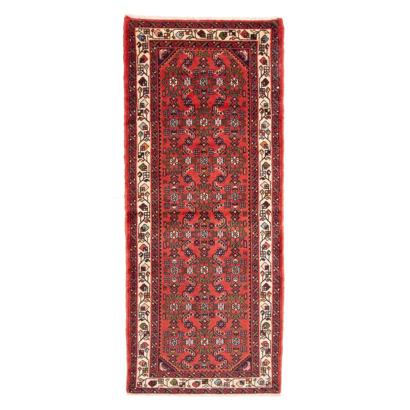 ECARPETGALLERY Hand-knotted Andelz Red Wool Rug - 2'6 x 6'1