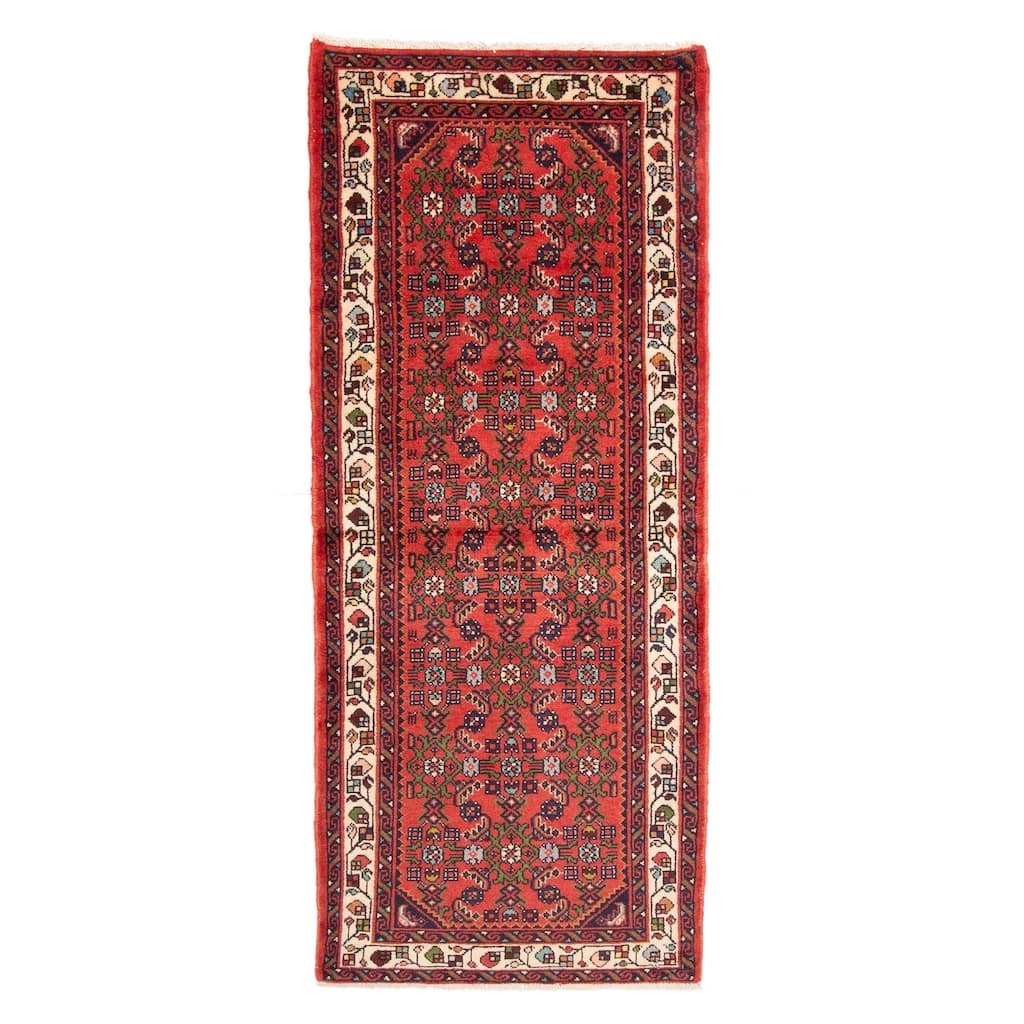 ECARPETGALLERY Hand-knotted Andelz Red Wool Rug - 2'6 x 6'1