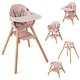 preview thumbnail 10 of 8, 6 in 1 Convertible Wooden Highchair Baby High Chair with Double Tray Pink