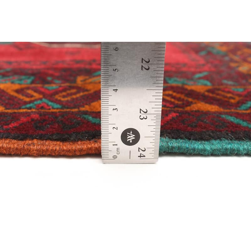 ECARPETGALLERY Hand-knotted Teimani Dark Red Wool Rug - 2'6 x 4'2