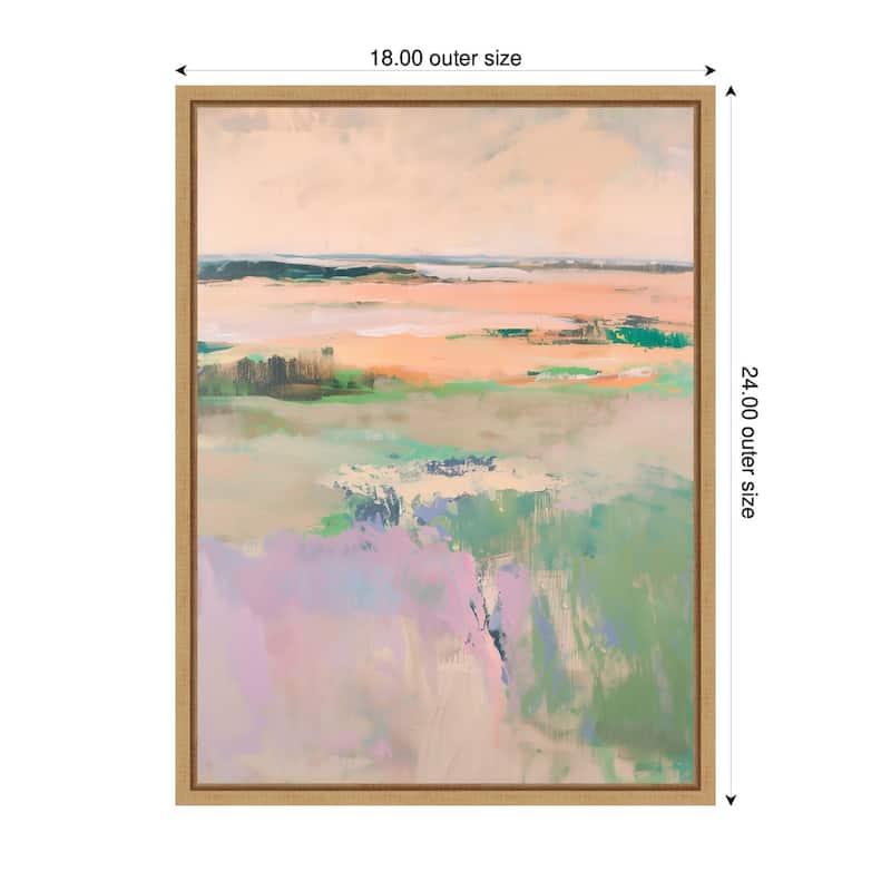 Kate and Laurel Sylvie Pastel Horizon II Framed Canvas by Amy Lighthall