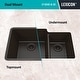 preview thumbnail 7 of 6, 32 Inch Lexicon Platinum Quartz Composite Drop-in Undermount Galaxy Mocha - 19" W x 32" L x 9.75" H