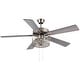 preview thumbnail 7 of 12, Layla River of Goods Satin Nickel 52 in. Ceiling Fan With 2 LED Lights - 52" x 52" x 13.75"/18.75"