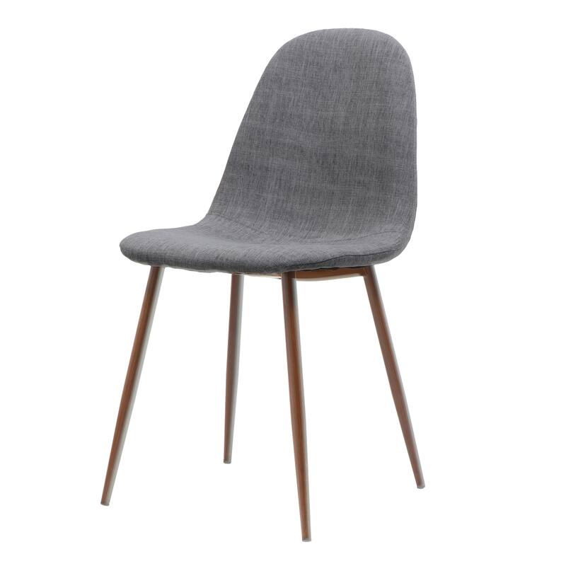 Fabric Dining Chair Set of 2 Round Back Accent Chairs Arc Lounge Chair