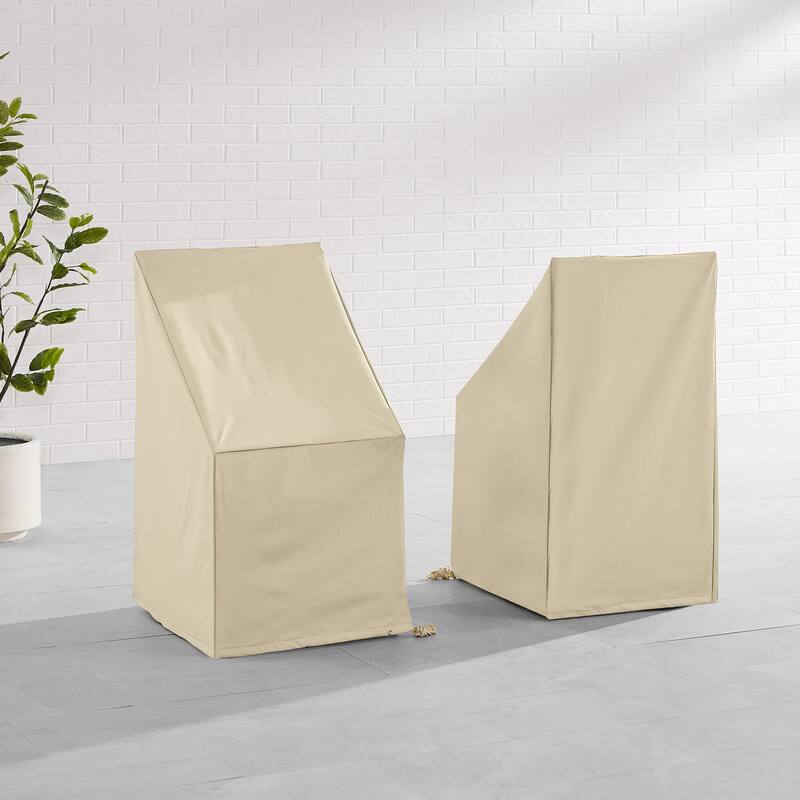 Crosley 2Pc Outdoor Dining Side Chair Furniture Cover Set - Tan