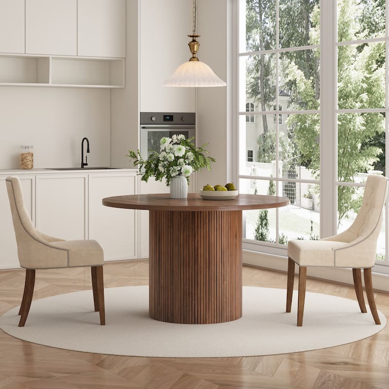 Round Kitchen Table Solid Wood Dining Table