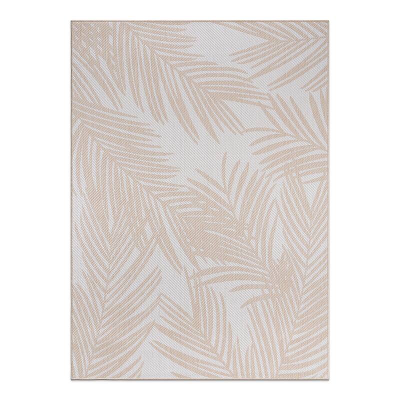 World Rug Gallery Contemporary Distressed Leaves Textured Flat Weave Indoor/Outdoor Area Rug
