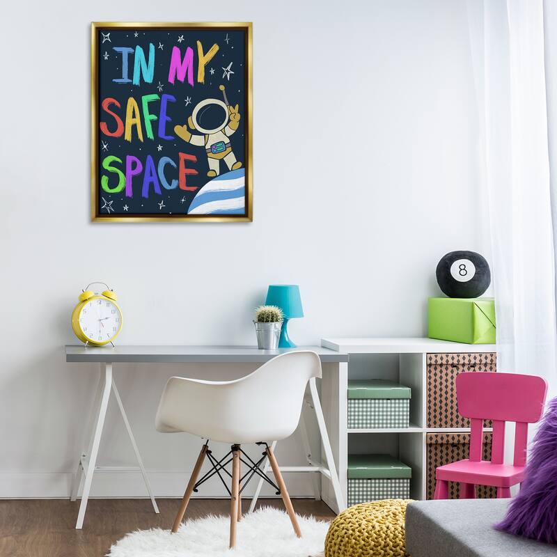 Stupell Comforting In My Safe Space Framed Floater Canvas Wall Art Design By Chen Alyesh