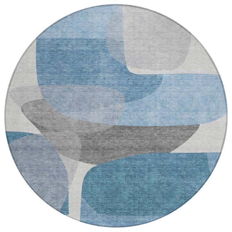 HomeRoots Abstract Transitional Rectangle Outdoor Rug