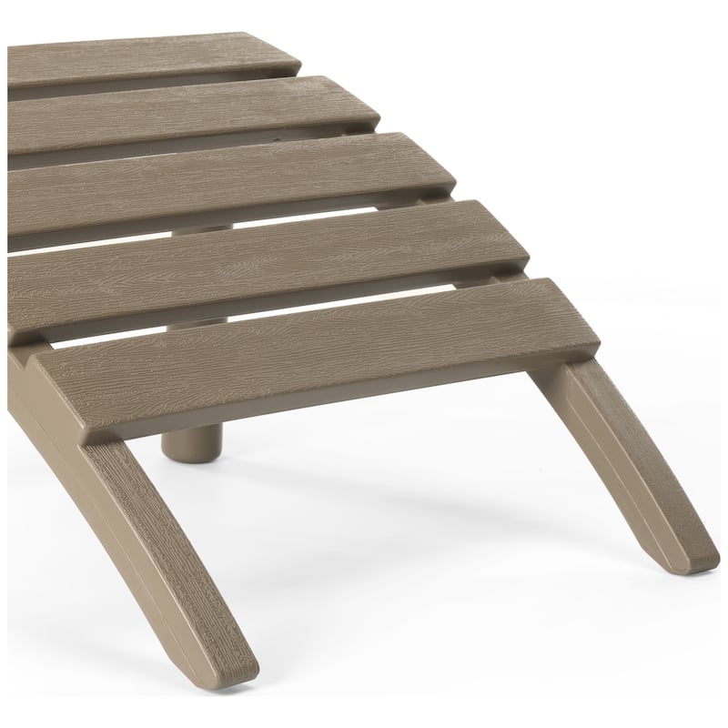 Polytrends Coastline Outdoor Poly Adirondack Chair with Ottoman