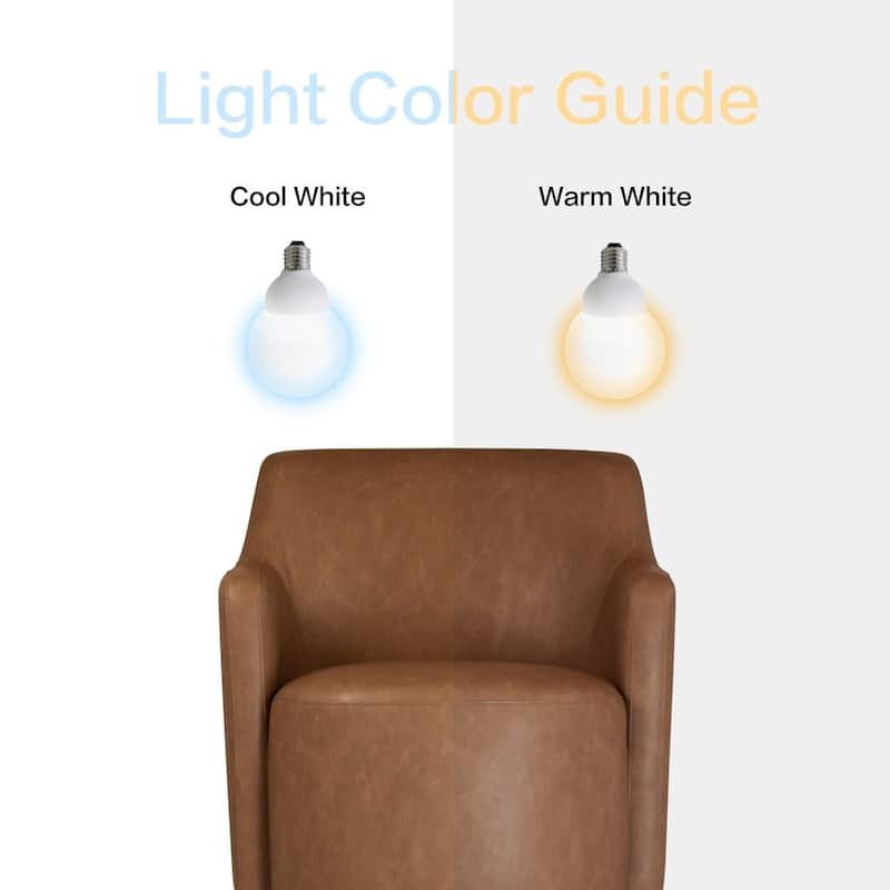 HomePop Upholstered Swivel Accent Chair - Mid-Brown Cognac Faux Leather