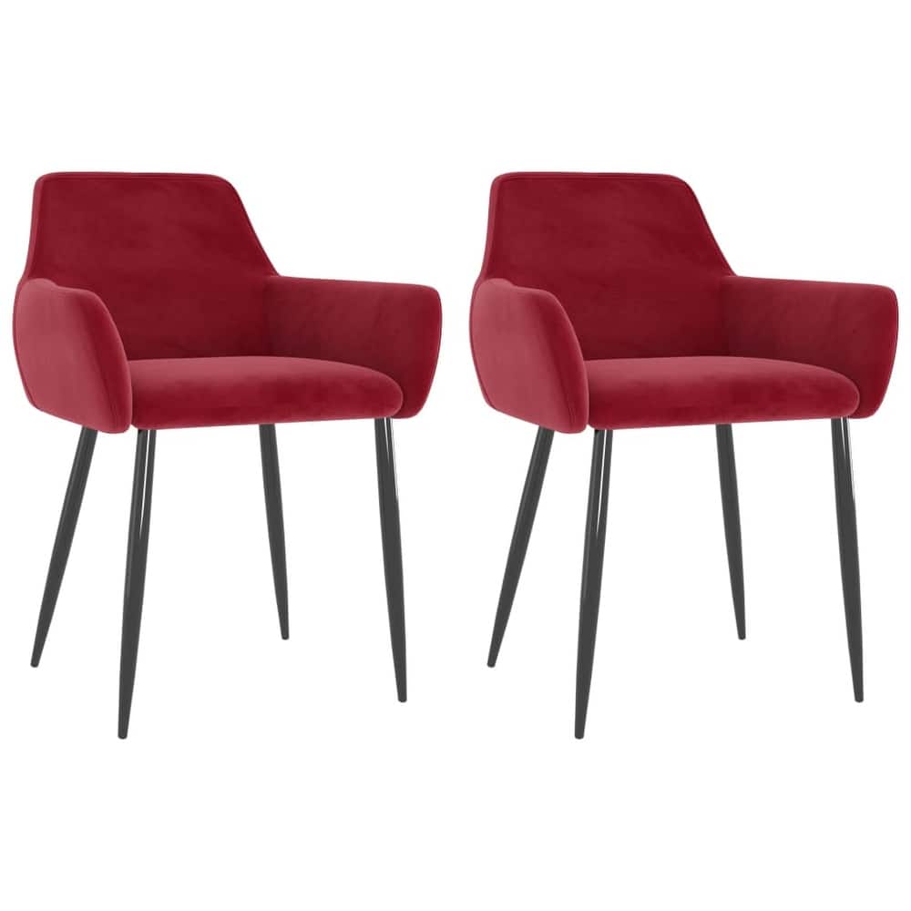 vidaXL Dining Chairs Upholstered Chair with Metal Legs for Living Room Velvet - 22" x 22" x 30.7"