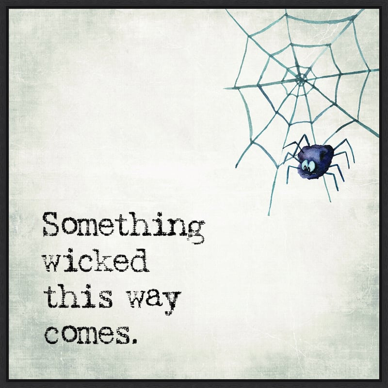 Amanti Art Something Wicked Spider Framed Canvas Wall Art