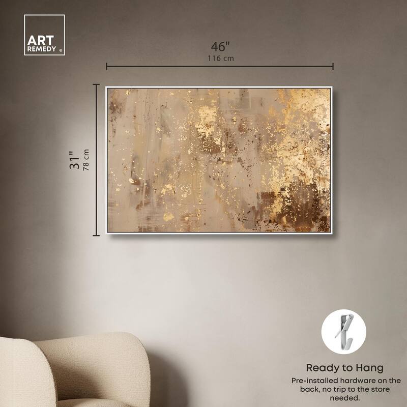Gilded Dust Canvas by Art Remedy
