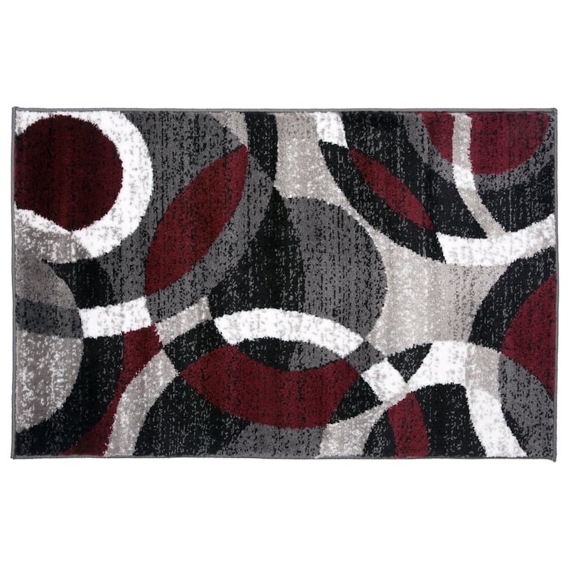 World Rug Gallery Geometric Circles Area Rug