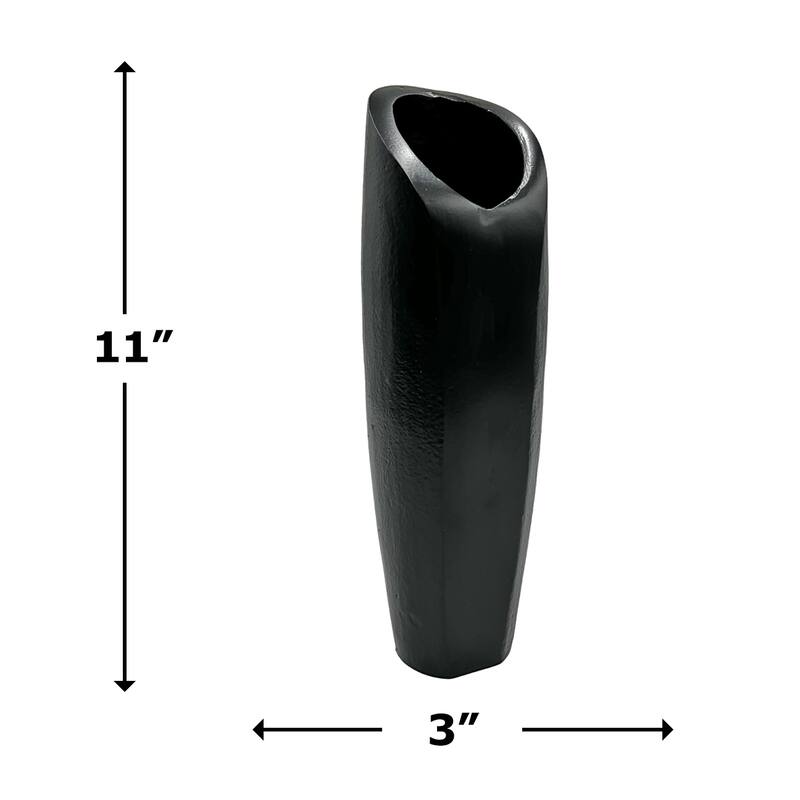 11 Inch Tall Decorative Handmade Aluminum Modern Flower Vase