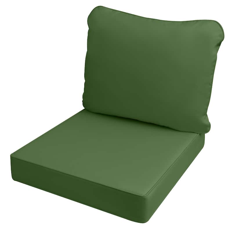 24"x24"x5"Waterproof Outdoor Deep Seat Cushion Set for Patio Furniture