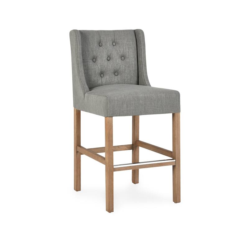 The Gray Barn Flying Hawk Tufted Upholstered 24-inch Counter Stool