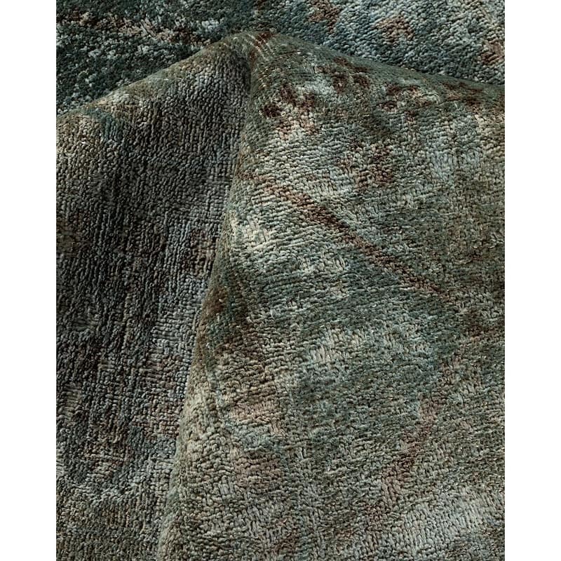 Vibrance, One-of-a-Kind Hand-Knotted Area Rug - Gray, 6' 0" x 8' 10" - 6' 0" x 8' 10"