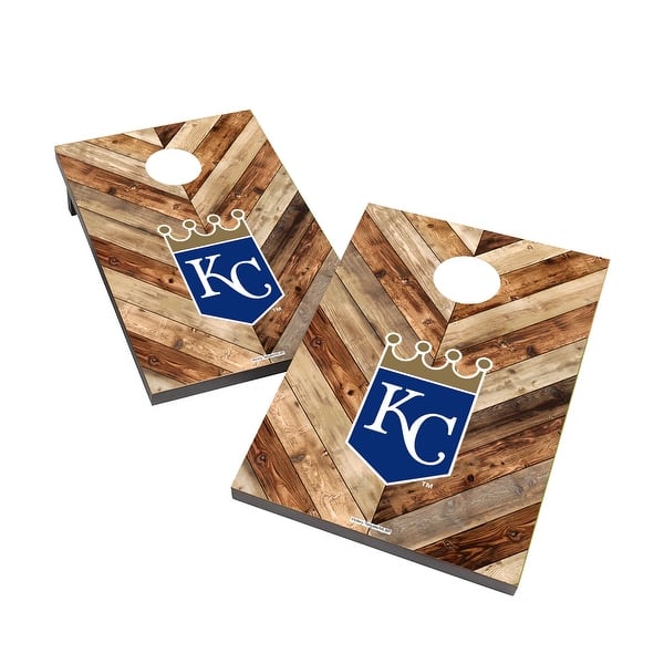 slide 2 of 5, Kansas City Royals 2x4 MLB Cornhole Bag Toss Include Carry Case