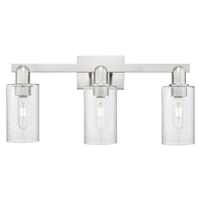 Innovations Lighting 716-3W-11-23 Clymer Vanity Clymer 3 Light 23" - Brushed Satin Nickel / Seedy
