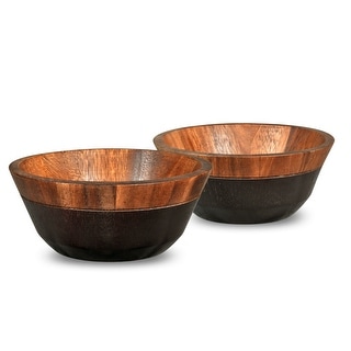 Noritake Kona Wood Set of 2 Small Bowls, 7", 20 OZ.