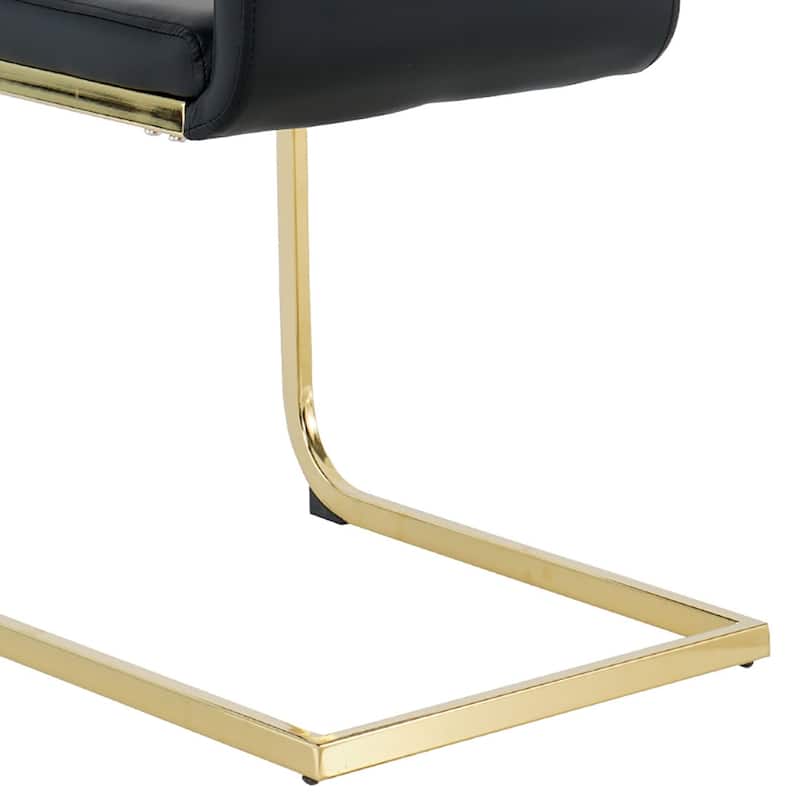 Classic Set of 6 PU Upholstered Dining Chairs - N/A
