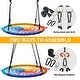 preview thumbnail 5 of 6, 40 inch Spider Web Saucer Swing Tree swing for Kids with 2 Hanging Straps