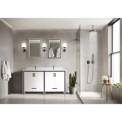 Lexora Ziva 60 inch Double Bathroom Vanity Only
