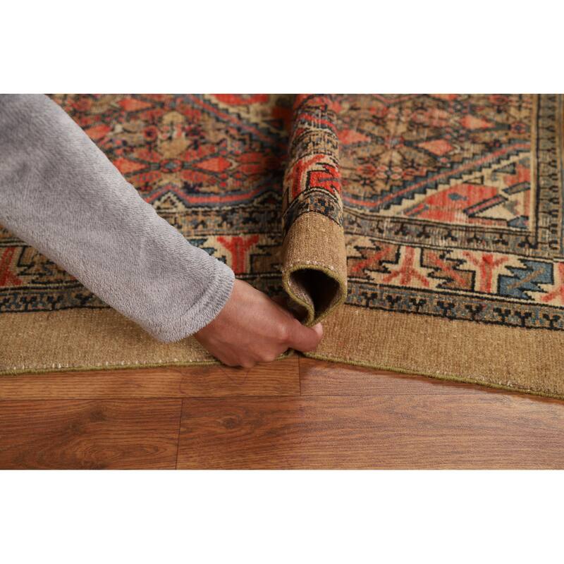 Pre-1900 Antique Vegetable Dye Serab Foyer Rug Handmade Wool Carpet - 3'3"x 3'11"